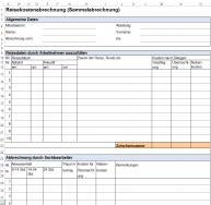 Reisekostenabrechnung (Sammelrechnung)